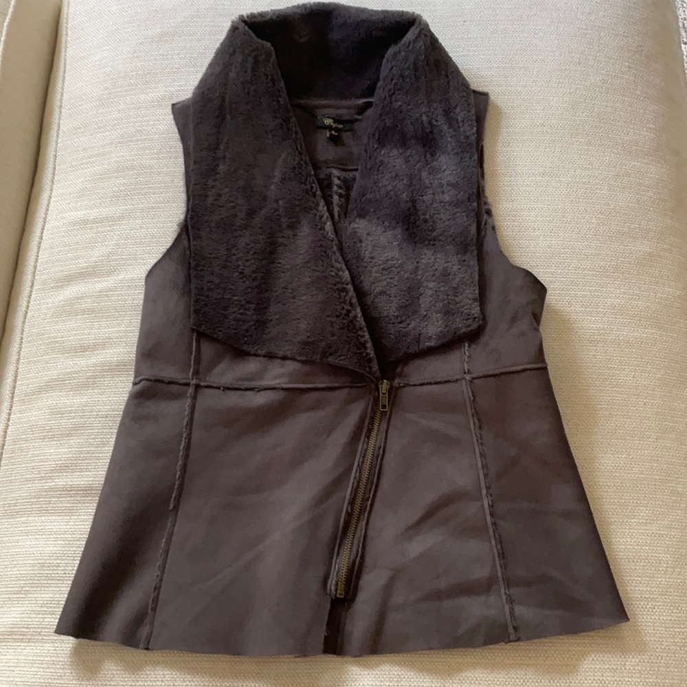 Cupio Faux Fur Brown Vest - Size S